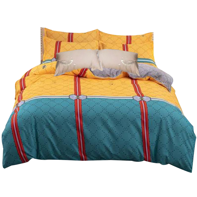 紫萱依韵 加厚磨毛活性印花芦荟棉床上用品 1套