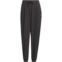 adidas Woven Pants 纯色抽绳系带运动休闲长裤 女款 黑色 IN9071