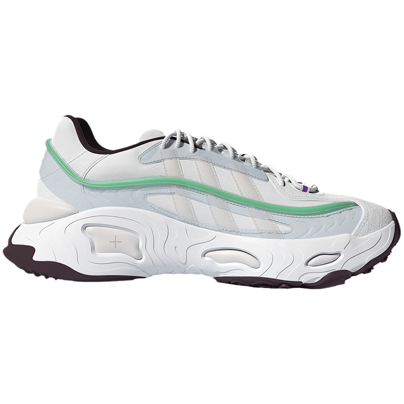 adidas originals Oznova 复古潮流 防滑耐磨 低帮 运动休闲鞋 男女同款 白绿色 GW9386