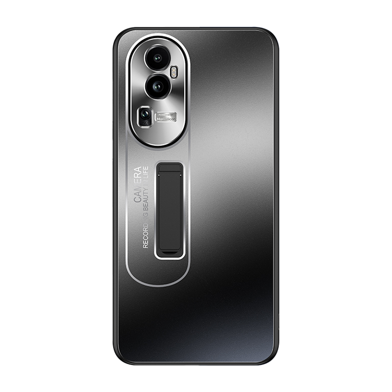 魅爱琳 OPPO Reno10/reno10pro手机壳保护套外壳 金属磨砂隐形支架 全包轻薄防摔软套 简约时尚炫酷