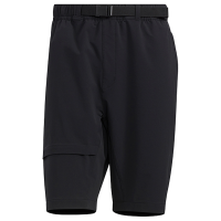 adidas 纯色简约运动直筒短裤 男款 黑色 HE9932