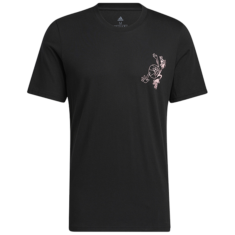 adidas 卡通青蛙篮球运动短袖T恤 男款 黑色 HK6723