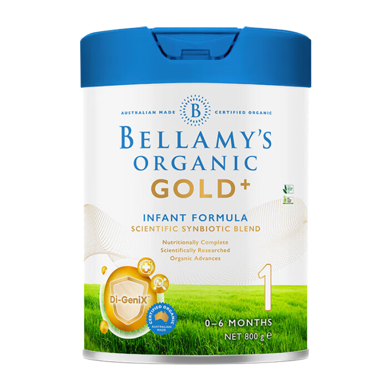 [有效期26年5月]原装进口澳洲Bellamy贝拉米 GOLD金装版有机婴儿配方奶粉1段(0-6月) 800g/罐