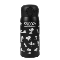 史努比(SNOOPY)水杯弹盖卡通保温杯高颜值随手杯带茶漏316不锈钢杯子1994弹跳杯
