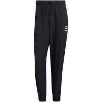 adidas neo 徽标Logo印花纯色束脚裤休闲裤 男款 黑色 HD4705