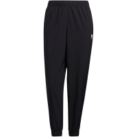 adidas neo 撞色条纹休闲梭织束脚运动裤 女款 黑色 HM7414