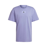 adidas 品牌Logo印花纯色圆领短袖T恤 男款 紫色 HE4367