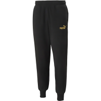 PUMA 纯色Logo束脚运动裤 男款 黑色 674351-01