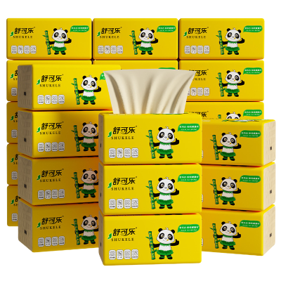 舒可乐整箱40包本色抽纸纸巾实惠装餐巾纸家庭装面巾纸抽卫生纸家用
