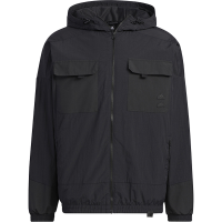 adidas St Gz Mh Wv Jkt 运动休闲纯色连帽保暖夹克外套 男款 黑色 IA6959