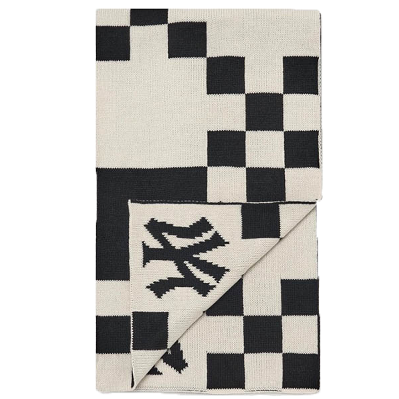 [可扫码识别]MLB波士顿红袜队 时尚满印保暖两面戴围巾拼色时尚