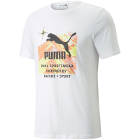 Puma 胸前品牌Logo印花圆领短袖T恤 男款 白色 536964-02