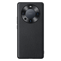 魅爱琳 华为Mate60手机壳Mate60Pro保护套外壳 商务荔纹真牛皮 全包轻薄防摔软边 镜头保护 简奢时尚手机套