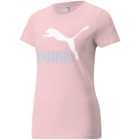 Puma Logo纯色休闲圆领短袖T恤 女款 粉红色 536349-16