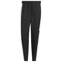 adidas neo 品牌Logo印花斜向三条纹束脚运动长裤 男款 黑色 IA6784