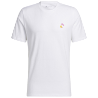 adidas 卡通手绘图案印花运动篮球短袖T恤 男款 白色 IC1868