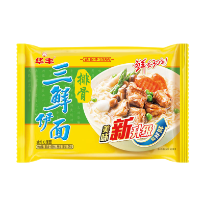 华丰三鲜伊面24袋混合方便面泡面干吃老式泡面80后怀旧速食食品