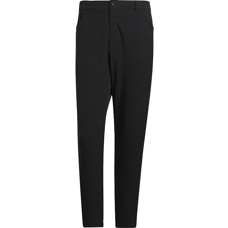 adidas 纯色Logo印花运动长裤 男款 黑色 IA8101