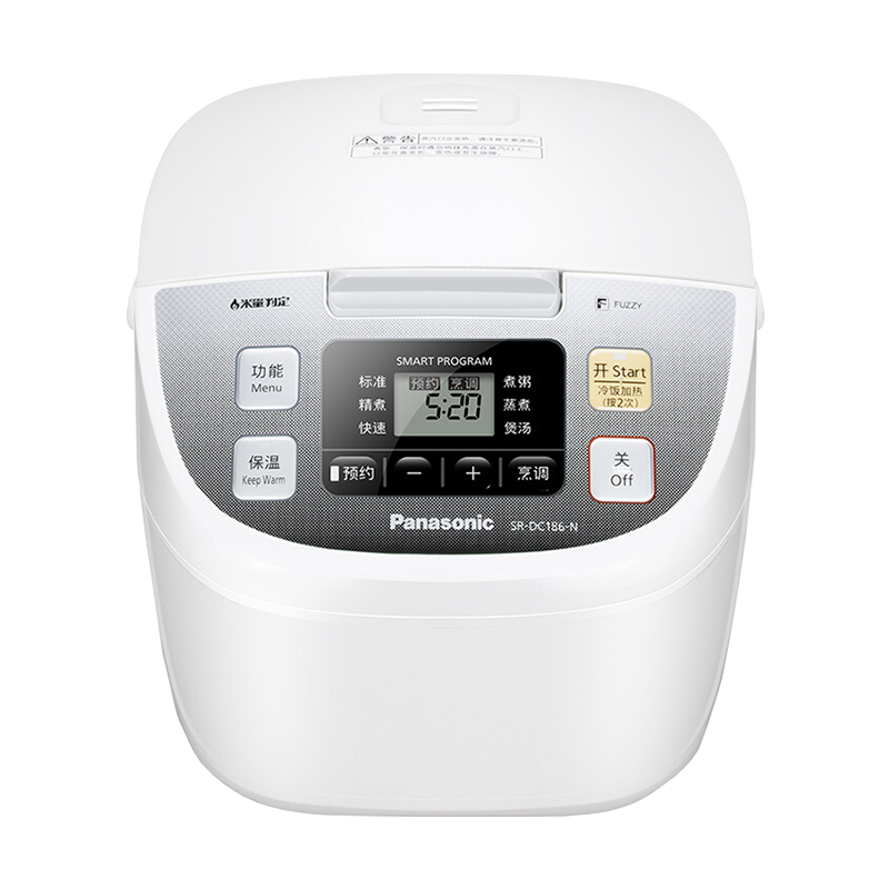 松下(Panasonic)饭墩墩电饭煲4.8L家用1-8人智能电饭锅 备长炭彩屏触控预约定时快速煮饭 SR-DK181