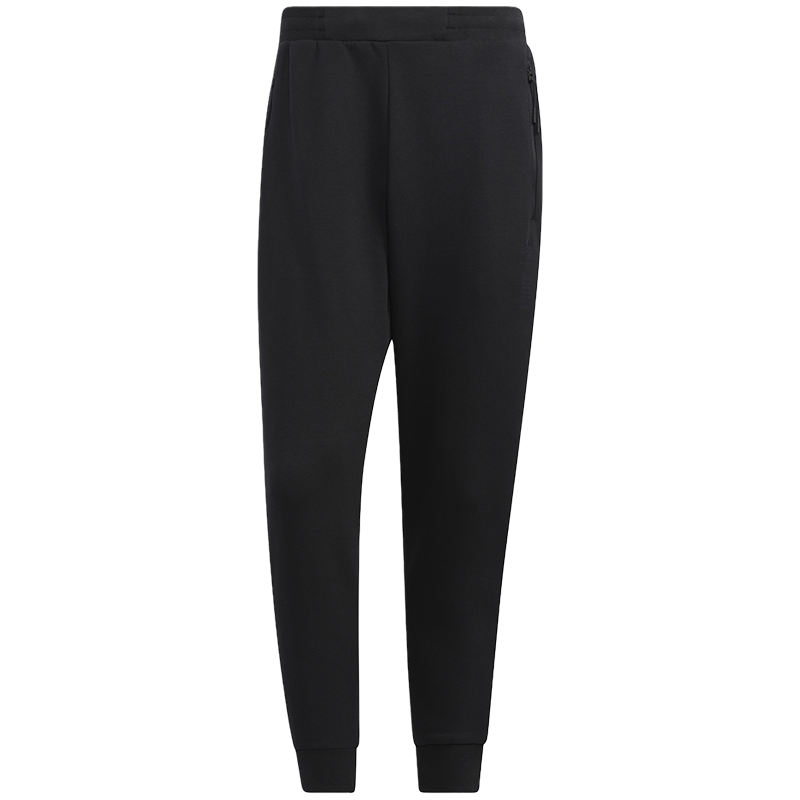 adidas 武极系列 纯色松紧腰束脚运动裤 男款 黑色 HN8962