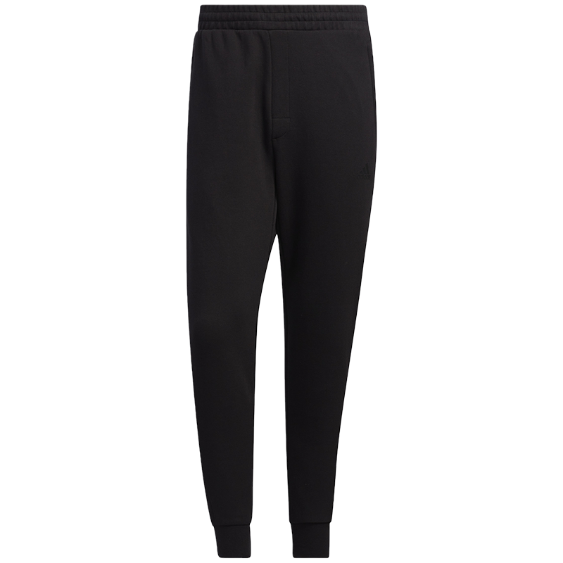 adidas Mh Slim Knpnt 对比色三条纹印花束脚运动裤 男款 黑色 HN8990