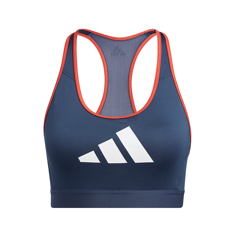 adidas Drst 3 Bar Bra Logo印花中强度训练运动背心 女款 藏青色 GM6180