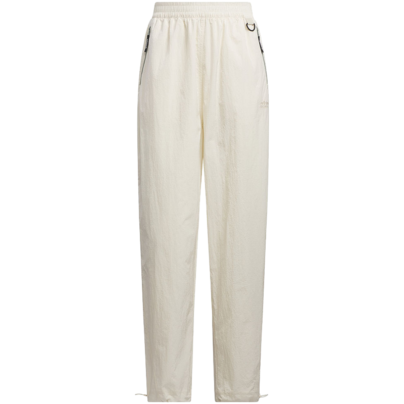 adidas originals Adventure Woven Pants 纯色直筒运动裤 女款 奇妙白 IK8609