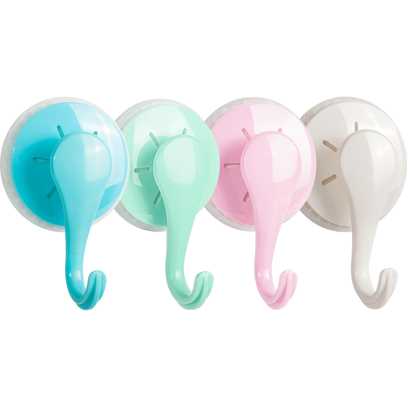 太力真空吸盘宿舍粘钩免打孔书包挂钩强力挂衣钩桌边门后架收纳墙 白色12个装