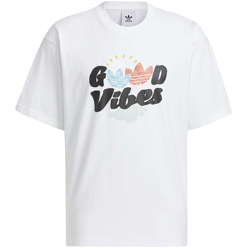 adidas originals Y2K Tee 1 字母徽标休闲运动短袖T恤 男女同款 白色 HM7998