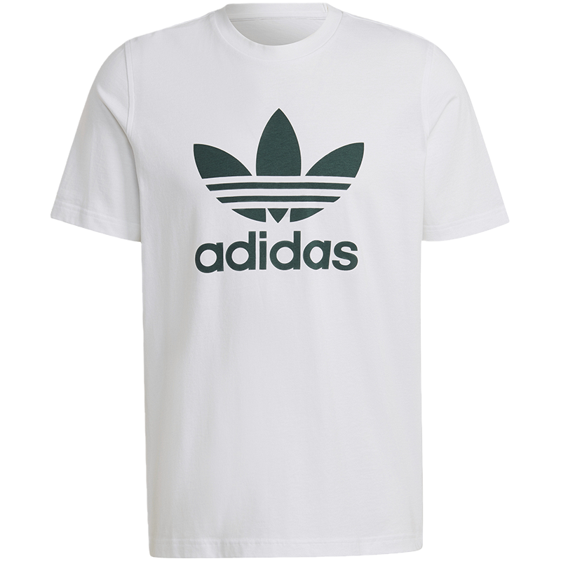 adidas originals 大Logo印花圆领短袖T恤 男款 白色 HK5227