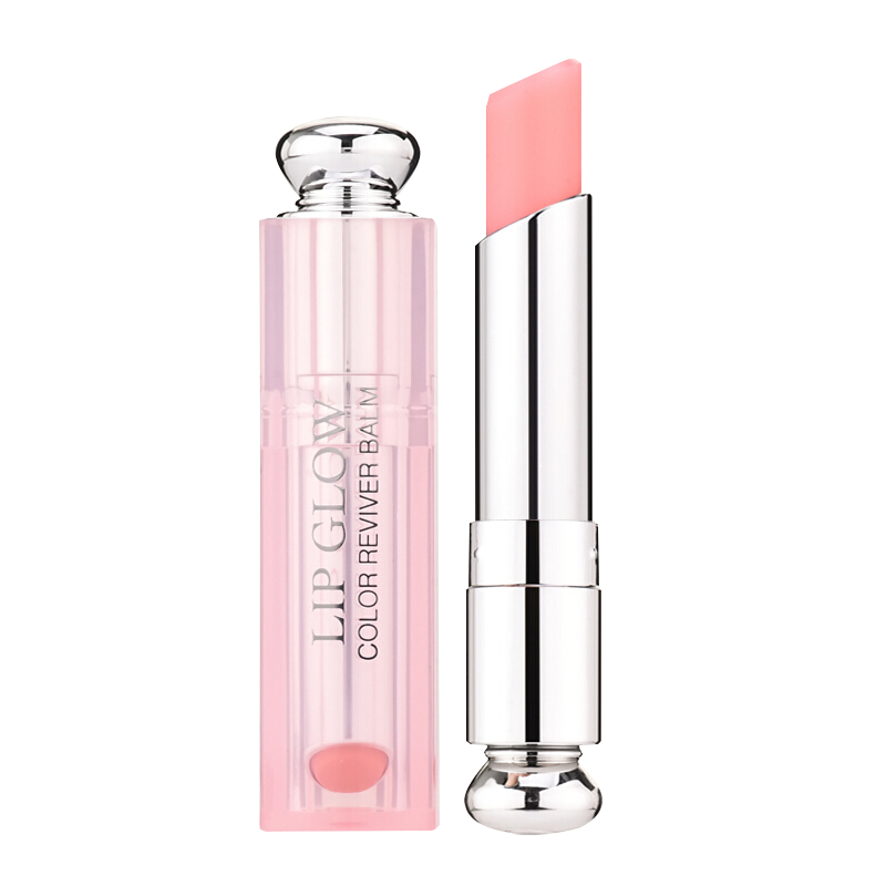 Dior迪奥 口红烈艳蓝金粉漾魅惑润唇膏 魅惑#001浅粉色-人气色 闪亮女士变色唇膏3.2g