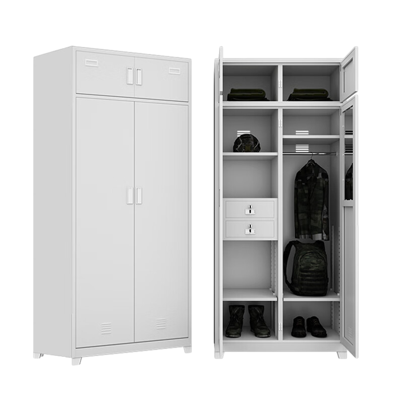 科野 双人内务柜铁皮柜宿舍衣帽储物柜更衣柜 内务柜常规款