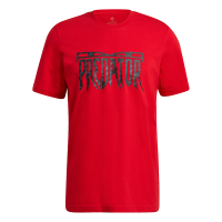 adidas Predator Logo 足球训练运动休闲透气短袖T恤 男款 猩红色 GN6908