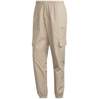 adidas originals 纯色印花Logo侧袋松紧运动长裤 男款 卡其色 HL9251