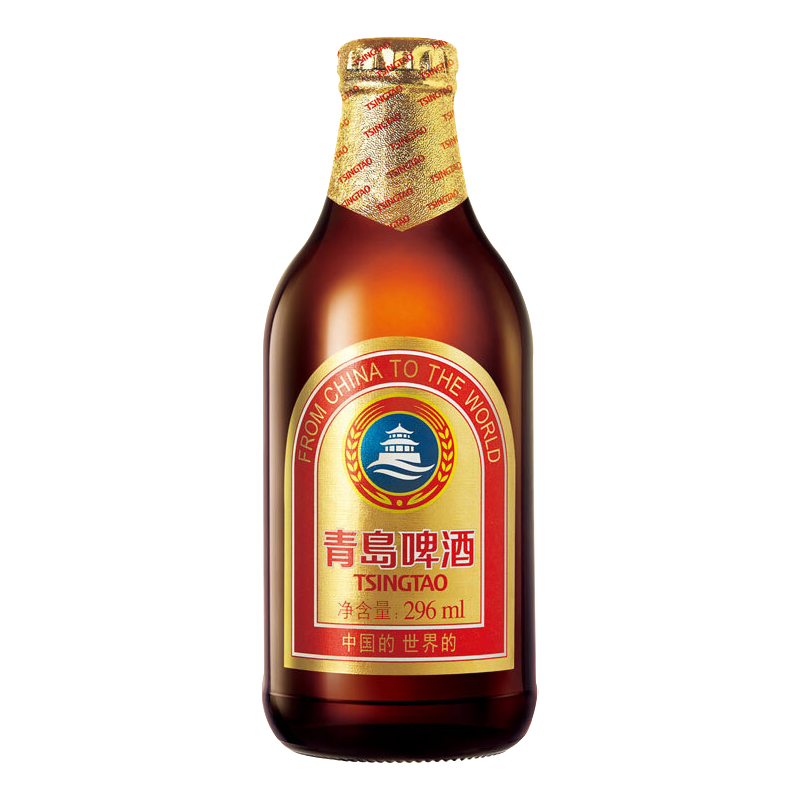 青岛啤酒(TSINGTAO)小棕金 11度 296ml*24瓶(ZB1)