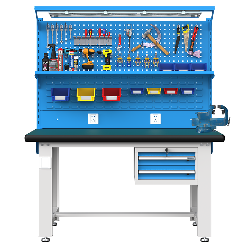 尔迈 重型钳工工作台防静电操作台工厂车间多功能维修工具台 1.2米 M款