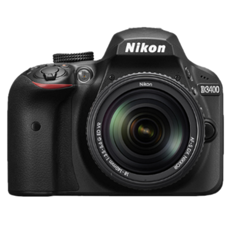 [店保五年]Nikon/尼康D3400套机18-105镜头 D3400+18-105VR 标准变焦镜头套机 入门级专业数码单反相机[全新港版]