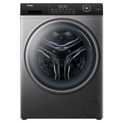 海尔(Haier)滚筒洗衣机全自动 10公斤洗脱一体机 变频超薄嵌入式 大桶径智能投放筒自洁 EG100BD309LS