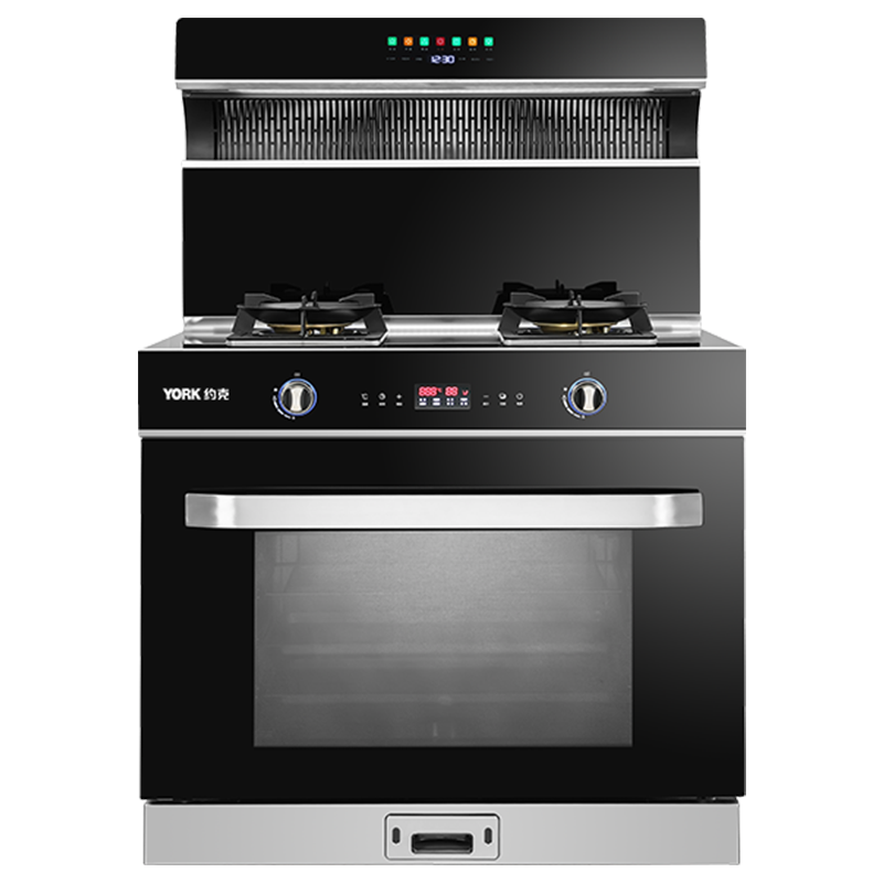 约克(YORK)智能集成灶YK-J31ZK厨房家用蒸烤燃气灶一体 大风力烟机 高温消毒 天然气/液化气可选