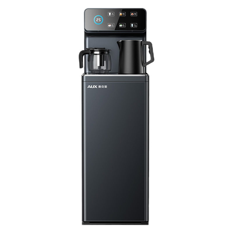 奥克斯茶吧机家用智能全自动下置水桶2023新款一体立式饮水机 绿色 冰温热升级款