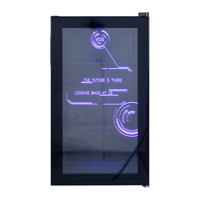 HCK哈士奇 SC-98CTA 赛博朋克风冰沙冰吧家用客厅饮料小型冷藏柜冰箱