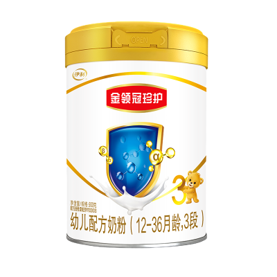 伊利(YILI)金领冠珍护3段900g*6罐 幼儿方奶粉(12-36个月适用)