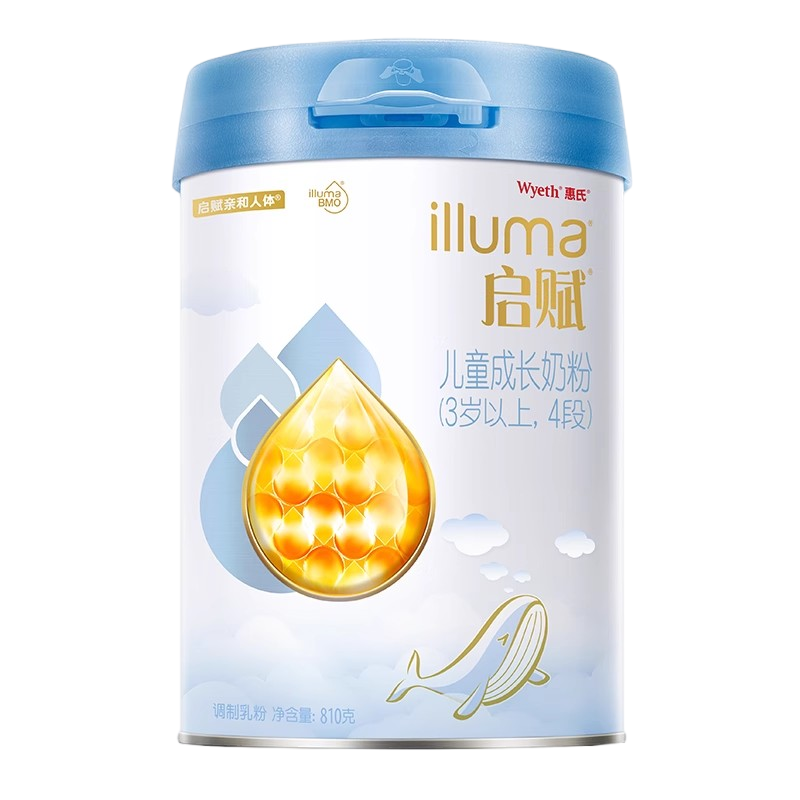 [24年2月产][旗舰店官方自营店]惠氏启赋蓝钻4段810g1罐装婴儿奶粉四段3儿童成长岁以上配方进口原罐3-6岁宝宝