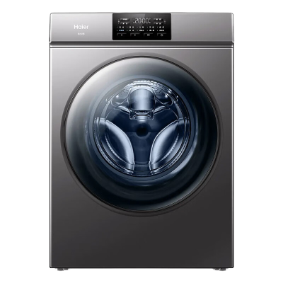 海尔(Haier)滚筒洗衣机10公斤全自动大容量家用变频一级能效可视速溶窗抑菌螨洗羽绒洗上排水 XQG100-B06