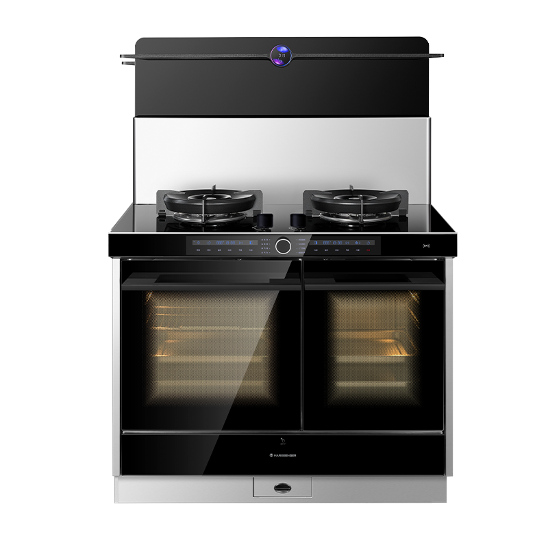 火星人T70BCZ蒸烤独立80L超大容量智能蒸烤炸家用蒸烤箱侧吸集成灶 天然气 右排烟