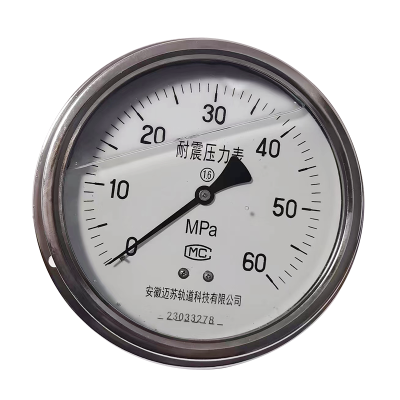 皖天迈苏YN-150ZT耐震压力表0-60Mpa充油气压表1.6级