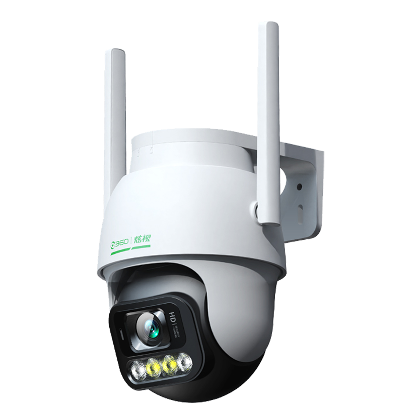 360监控家用2K超清摄像头6C手机远程监控器户外球机防水360度全景语音通话无线wifi 300W球机+64G 警示牌