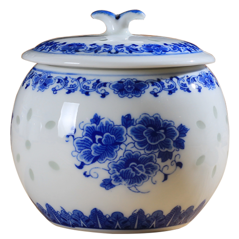 LICHEN 景德镇青花玲珑瓷器餐具 釉下彩陶瓷碗盘勺碟自由搭配 调味罐带底座赠小勺 一个