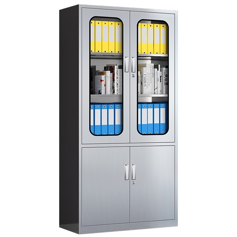 鑫环境 通玻文件柜304不锈钢无尘车间文件档案储物柜诊所药品柜医疗无菌医用器械资料柜