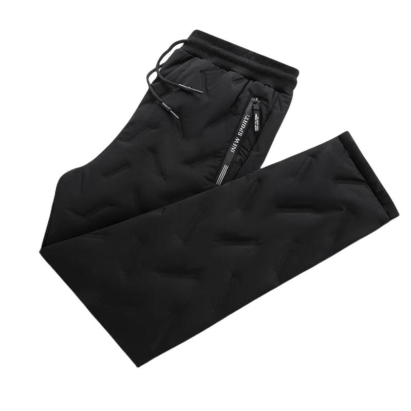 伊夫狼爪(YIFULANGZHUA)羊羔绒裤子男女冬季加绒加厚雪地加肥加大码外穿防风保暖羽绒棉裤